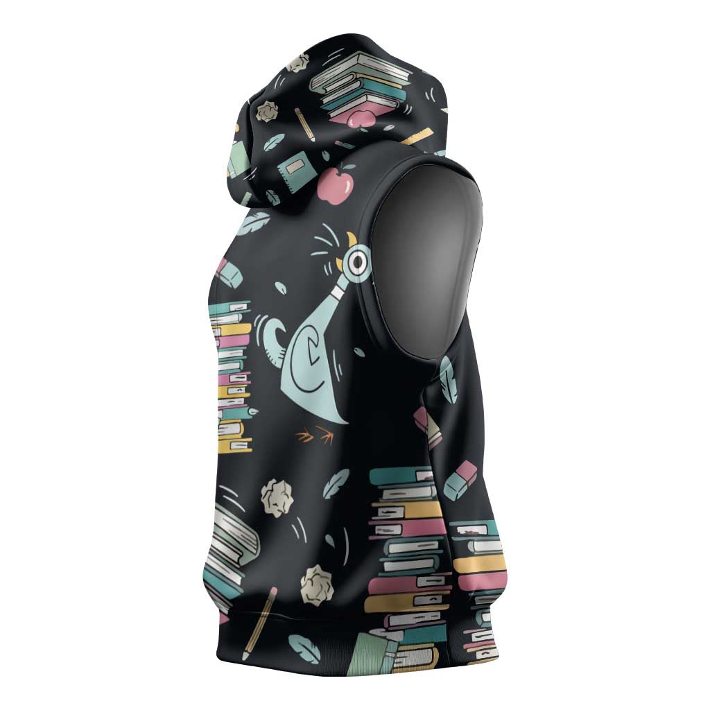 I Survived 100 Days of School Sleeveless Hoodie Funny Pigeon 100th Day Teacher