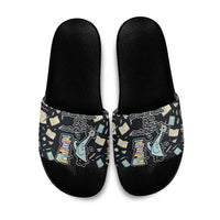 I Survived 100 Days of School Slide Sandals Funny Pigeon 100th Day Teacher