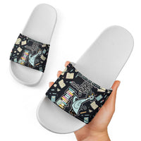 I Survived 100 Days of School Slide Sandals Funny Pigeon 100th Day Teacher