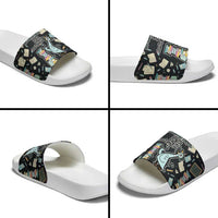 I Survived 100 Days of School Slide Sandals Funny Pigeon 100th Day Teacher