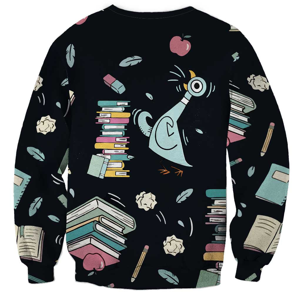 I Survived 100 Days of School Sweatshirt Funny Pigeon 100th Day Teacher