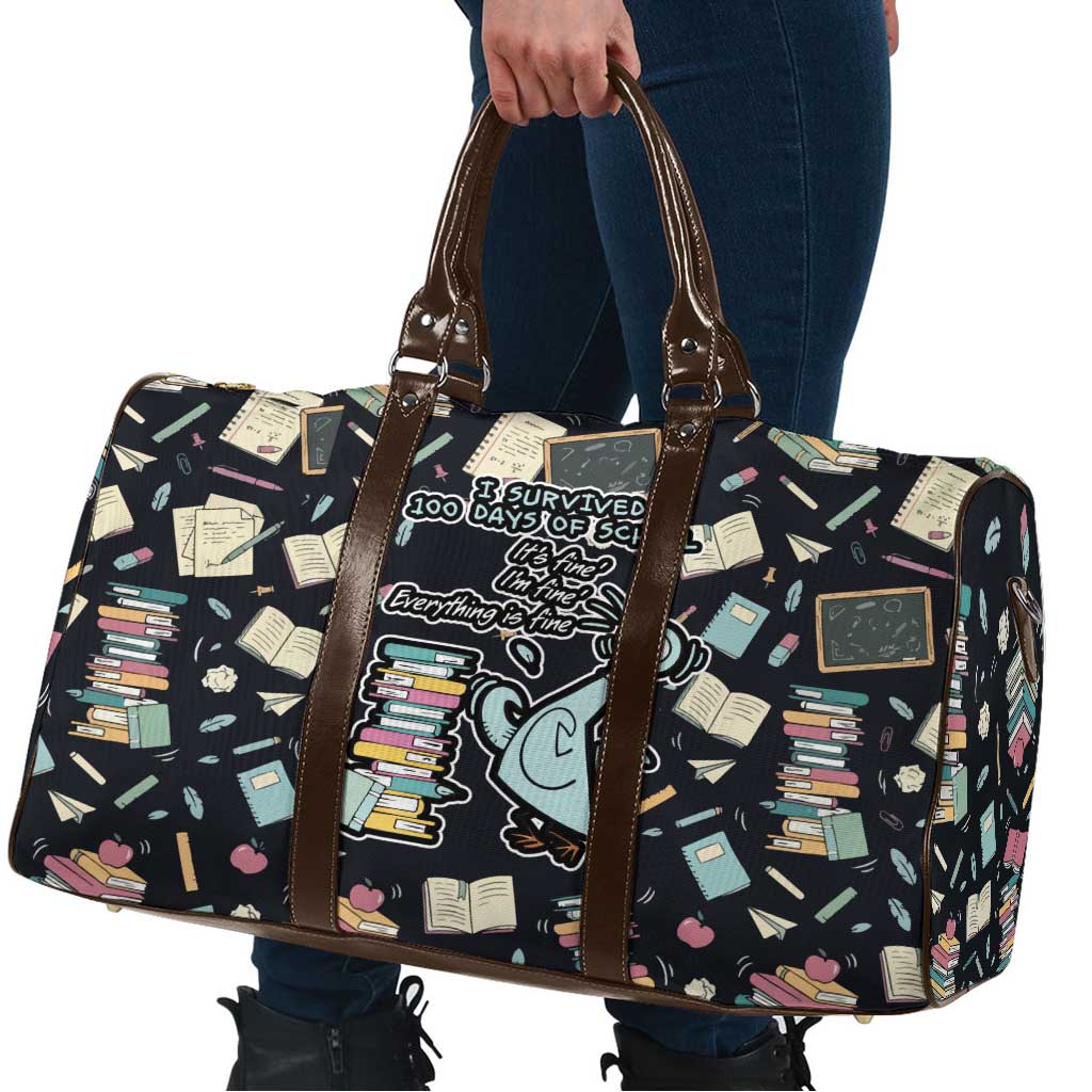 I Survived 100 Days of School Travel Bag Funny Pigeon 100th Day Teacher