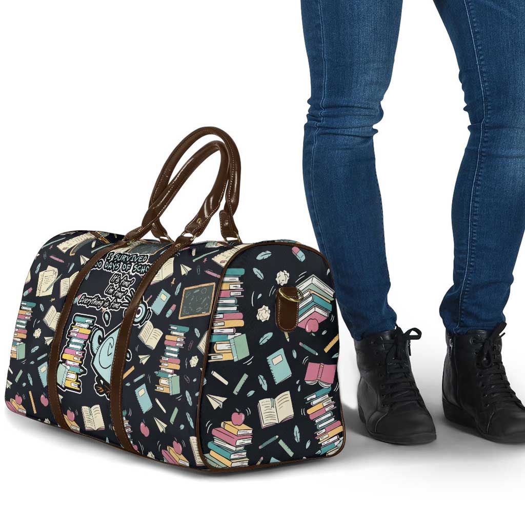 I Survived 100 Days of School Travel Bag Funny Pigeon 100th Day Teacher