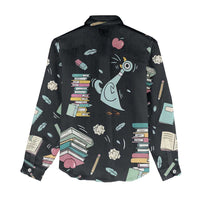 I Survived 100 Days of School Women Casual Shirt Funny Pigeon 100th Day Teacher