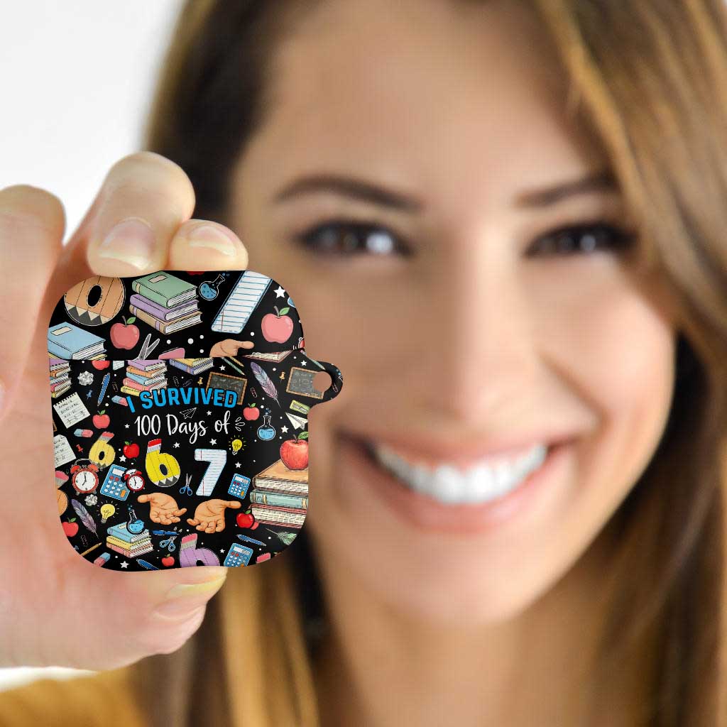 I Survived 100 Days of 67 AirPods Case 100th Day of School Teachers Kids