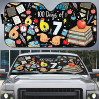 I Survived 100 Days of 67 Auto Sun Shade 100th Day of School Teachers Kids