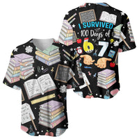 I Survived 100 Days of 67 Baseball Jersey 100th Day of School Teachers Kids