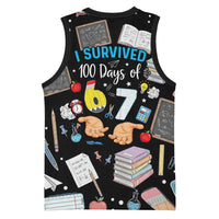 I Survived 100 Days of 67 Basketball Jersey 100th Day of School Teachers Kids