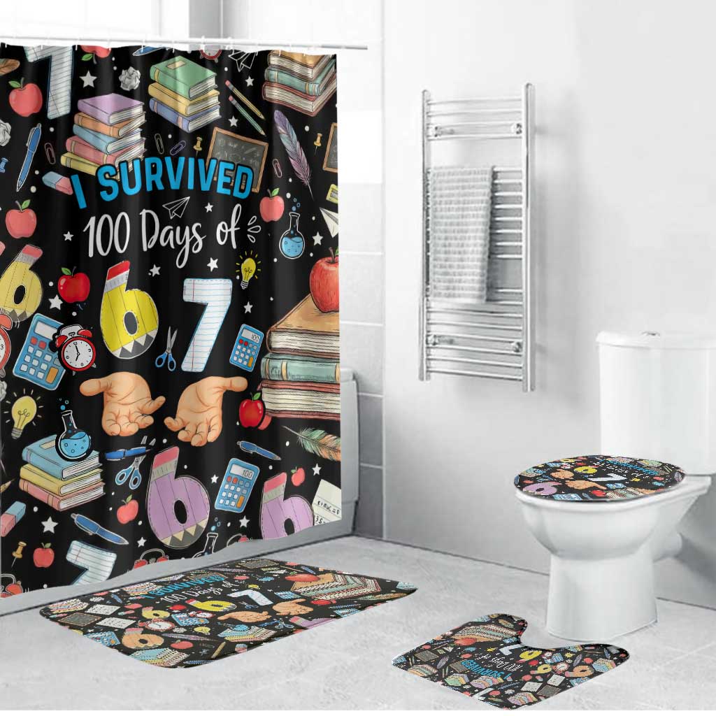 I Survived 100 Days of 67 Bathroom Set 100th Day of School Teachers Kids