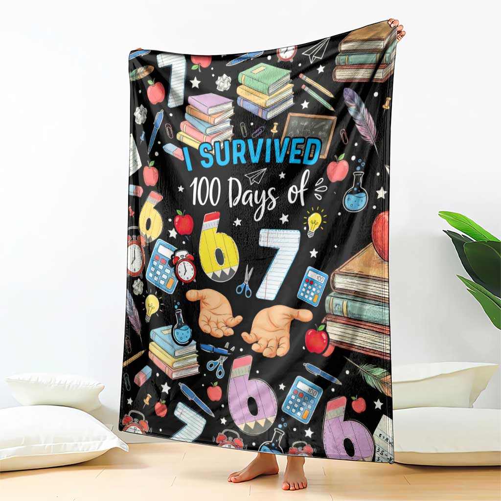 I Survived 100 Days of 67 Blanket 100th Day of School Teachers Kids