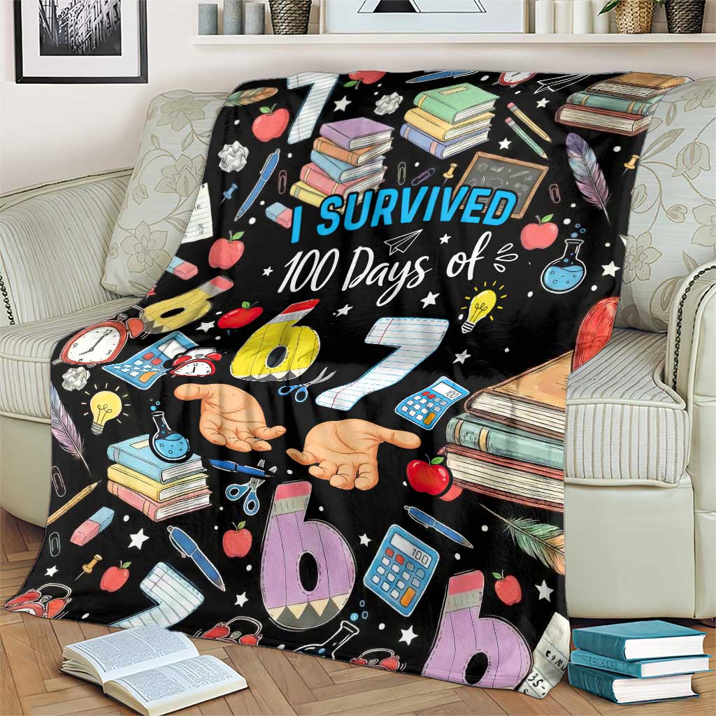 I Survived 100 Days of 67 Blanket 100th Day of School Teachers Kids