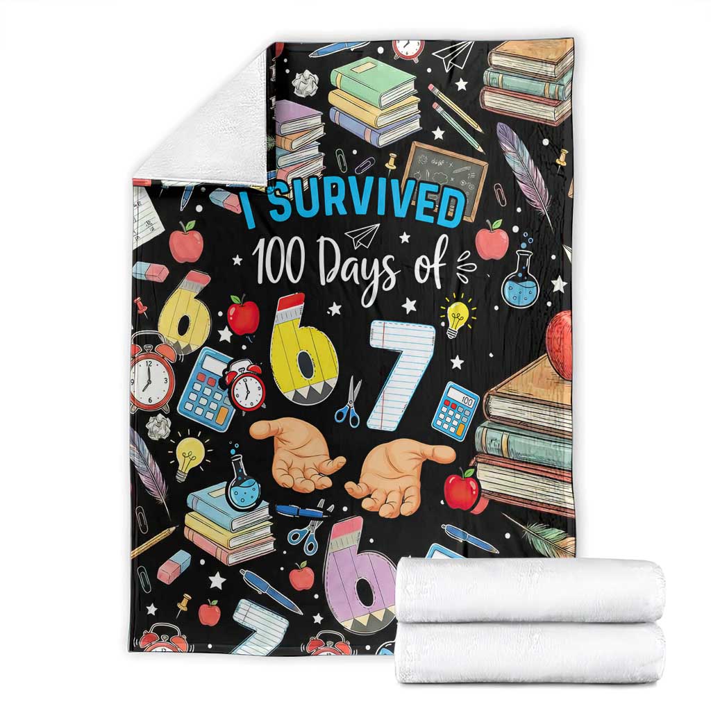 I Survived 100 Days of 67 Blanket 100th Day of School Teachers Kids