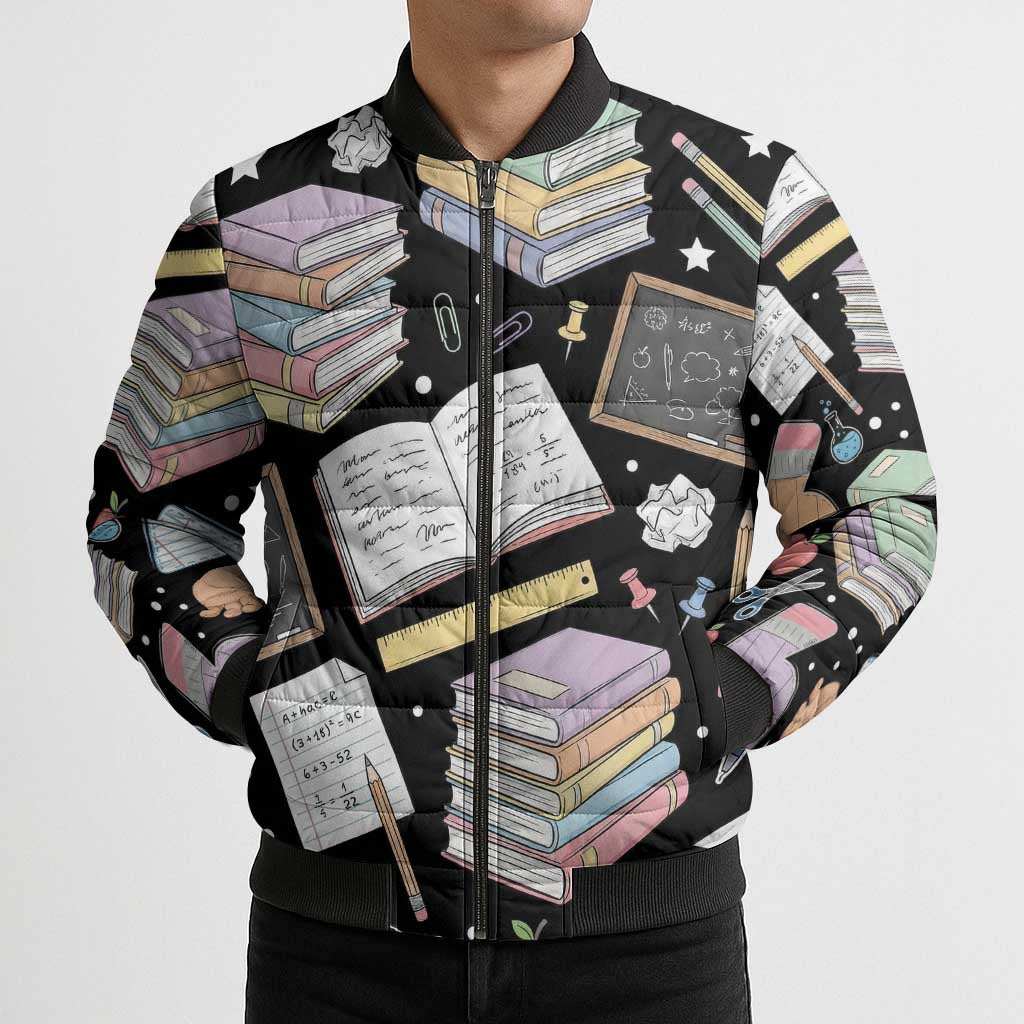 I Survived 100 Days of 67 Bomber Puffer Jacket 100th Day of School Teachers Kids