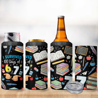 I Survived 100 Days of 67 4 in 1 Can Cooler Tumbler 100th Day of School Teachers Kids