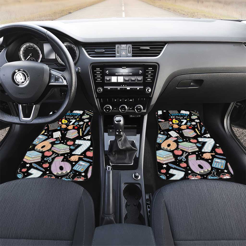 I Survived 100 Days of 67 Car Mats 100th Day of School Teachers Kids