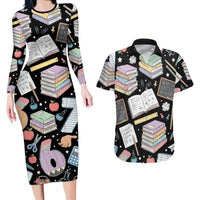 I Survived 100 Days of 67 Couples Matching Long Sleeve Bodycon Dress and Hawaiian Shirt 100th Day of School Teachers Kids