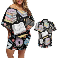 I Survived 100 Days of 67 Couples Matching Off Shoulder Short Dress and Hawaiian Shirt 100th Day of School Teachers Kids