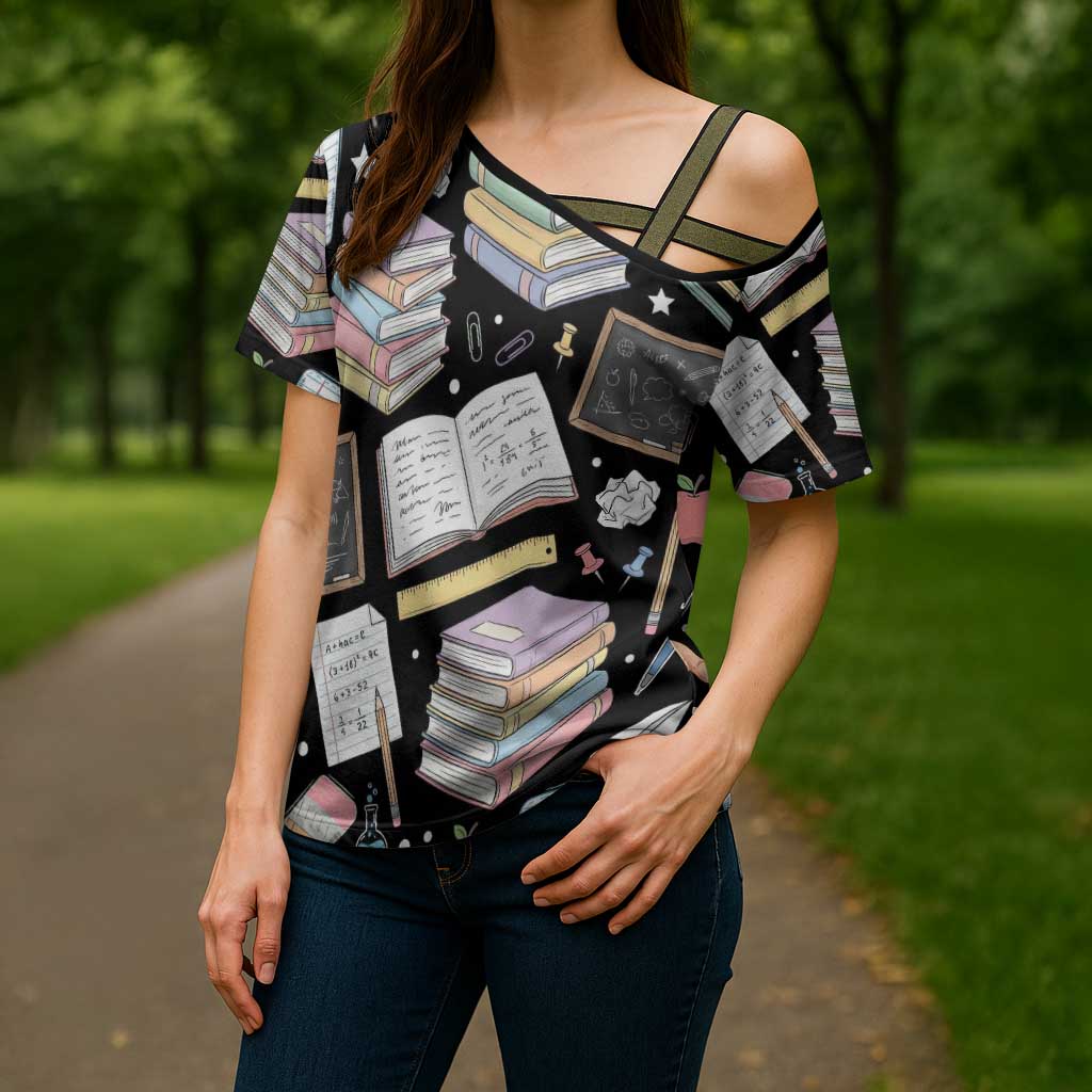 I Survived 100 Days of 67 Cross Shoulder Shirt 100th Day of School Teachers Kids