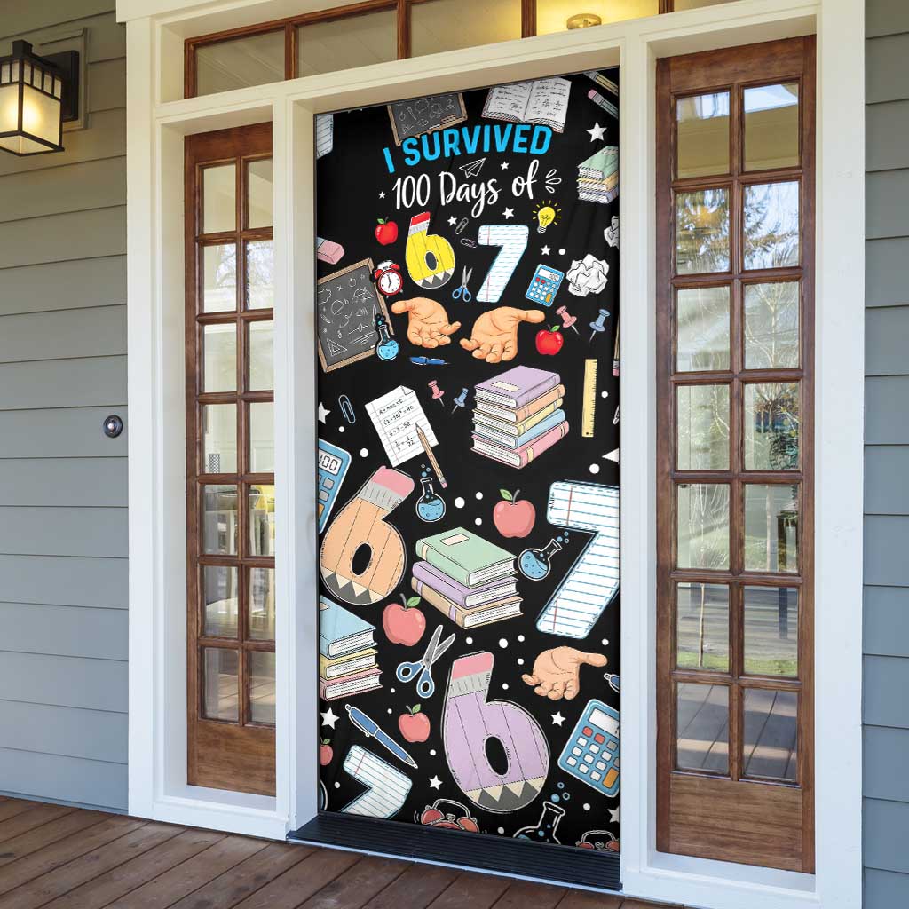 I Survived 100 Days of 67 Door Cover 100th Day of School Teachers Kids