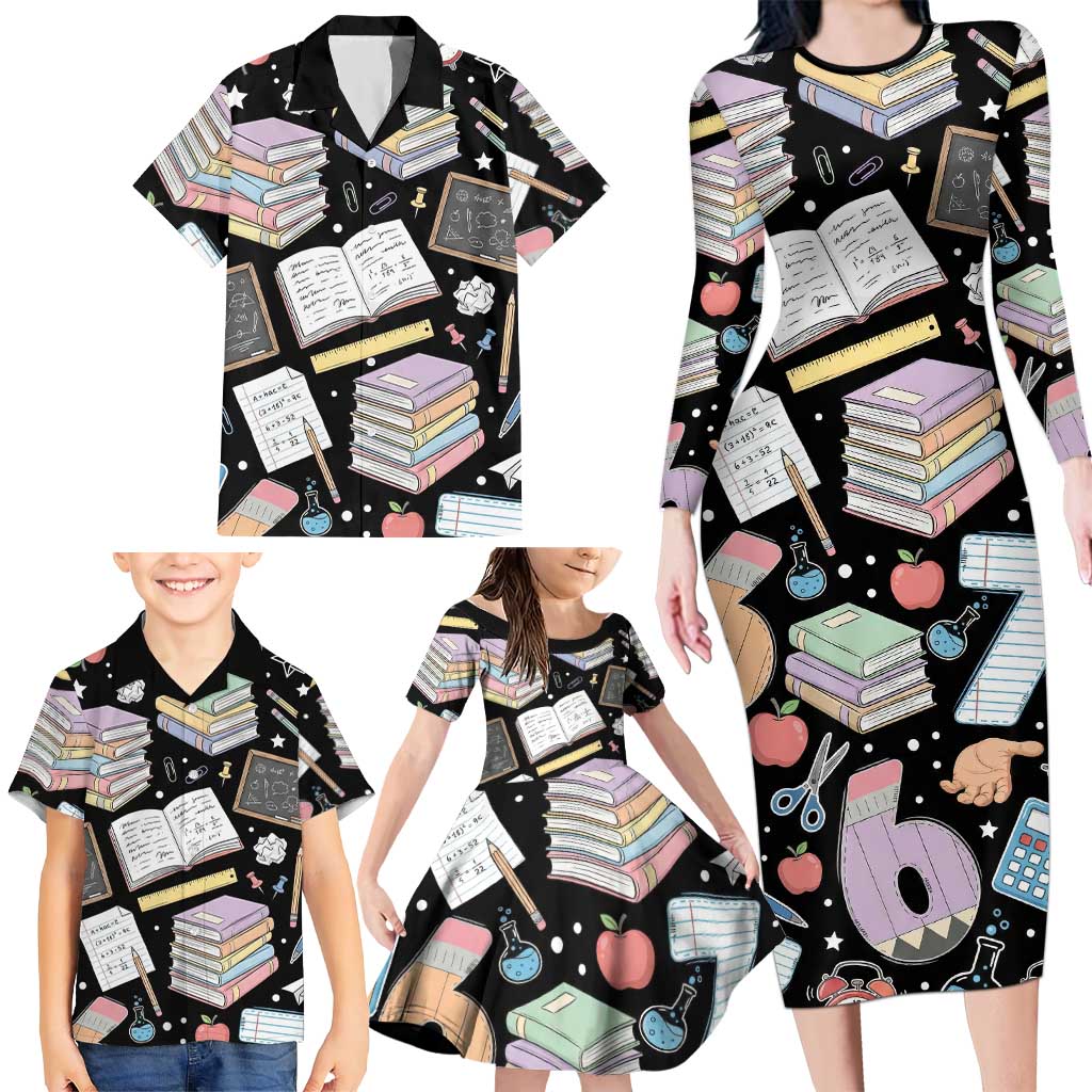 I Survived 100 Days of 67 Family Matching Long Sleeve Bodycon Dress and Hawaiian Shirt 100th Day of School Teachers Kids