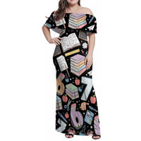 I Survived 100 Days of 67 Family Matching Off Shoulder Maxi Dress and Hawaiian Shirt 100th Day of School Teachers Kids
