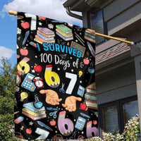 I Survived 100 Days of 67 Garden Flag 100th Day of School Teachers Kids