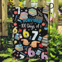I Survived 100 Days of 67 Garden Flag 100th Day of School Teachers Kids