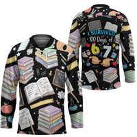 I Survived 100 Days of 67 Hockey Jersey 100th Day of School Teachers Kids
