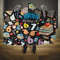 I Survived 100 Days of 67 Hooded Blanket 100th Day of School Teachers Kids