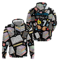 I Survived 100 Days of 67 Hoodie 100th Day of School Teachers Kids