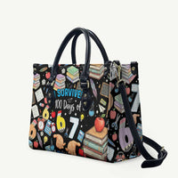 I Survived 100 Days of 67 Leather Bag 100th Day of School Teachers Kids