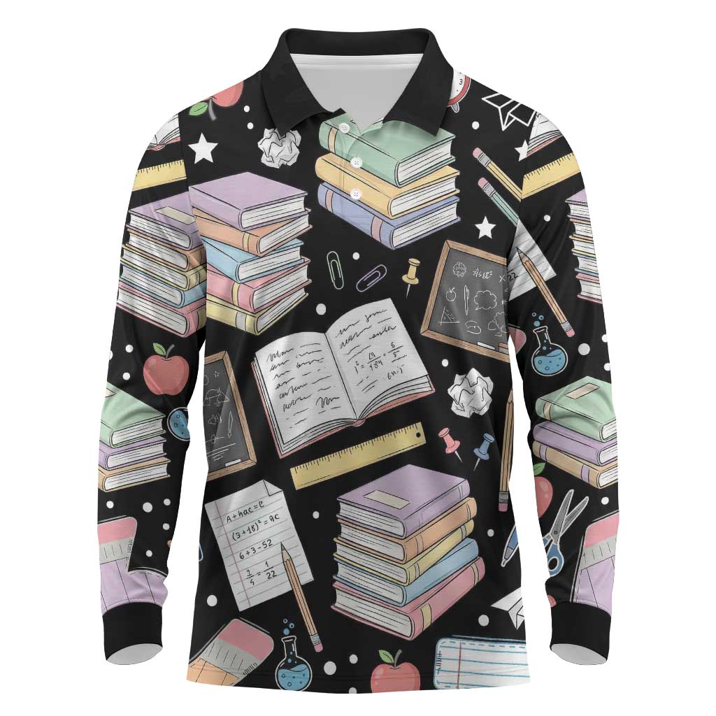I Survived 100 Days of 67 Long Sleeve Polo Shirt 100th Day of School Teachers Kids