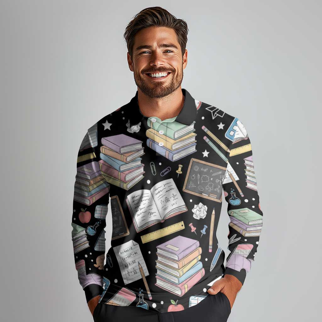 I Survived 100 Days of 67 Long Sleeve Polo Shirt 100th Day of School Teachers Kids