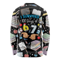 I Survived 100 Days of 67 Long Sleeve Shirt 100th Day of School Teachers Kids