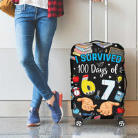 I Survived 100 Days of 67 Luggage Cover 100th Day of School Teachers Kids