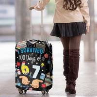 I Survived 100 Days of 67 Luggage Cover 100th Day of School Teachers Kids