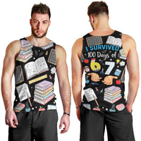 I Survived 100 Days of 67 Men Tank Top 100th Day of School Teachers Kids