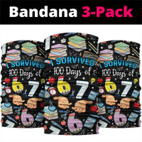 I Survived 100 Days of 67 Neck Gaiter 100th Day of School Teachers Kids