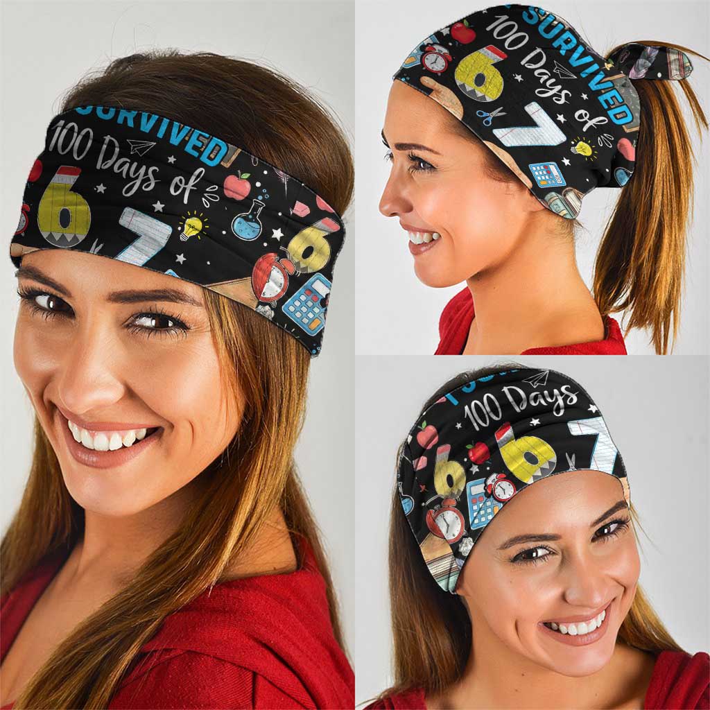I Survived 100 Days of 67 Neck Gaiter 100th Day of School Teachers Kids