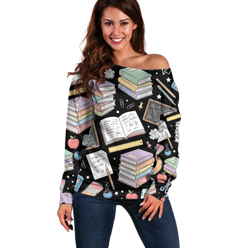 I Survived 100 Days of 67 Off Shoulder Sweater 100th Day of School Teachers Kids