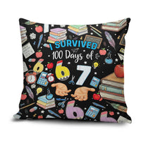 I Survived 100 Days of 67 Pillow Cover 100th Day of School Teachers Kids