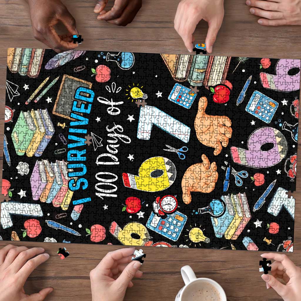 I Survived 100 Days of 67 Puzzle 100th Day of School Teachers Kids
