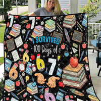 I Survived 100 Days of 67 Quilt 100th Day of School Teachers Kids