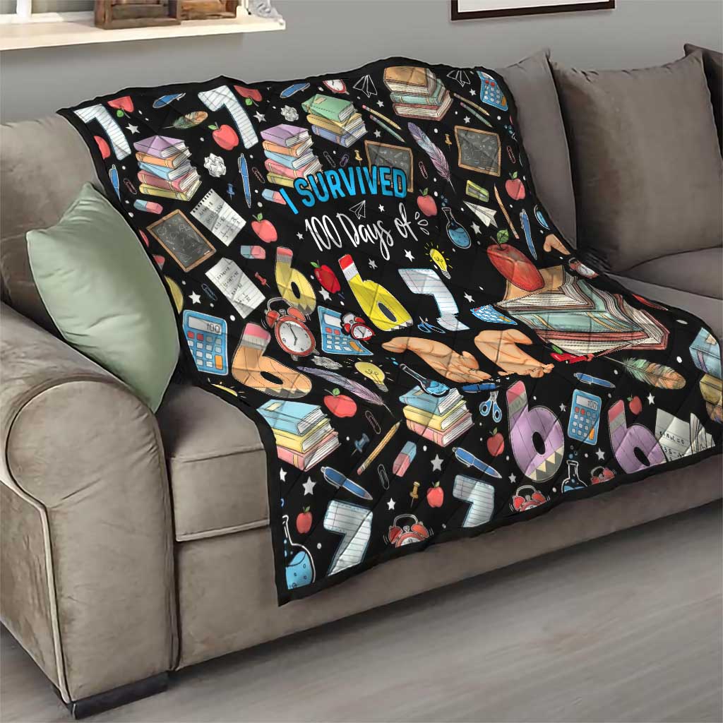 I Survived 100 Days of 67 Quilt 100th Day of School Teachers Kids