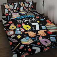 I Survived 100 Days of 67 Quilt Bed Set 100th Day of School Teachers Kids