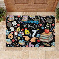 I Survived 100 Days of 67 Rubber Doormat 100th Day of School Teachers Kids