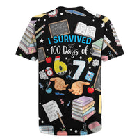 I Survived 100 Days of 67 Rugby Jersey 100th Day of School Teachers Kids