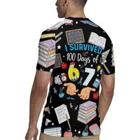 I Survived 100 Days of 67 Rugby Jersey 100th Day of School Teachers Kids