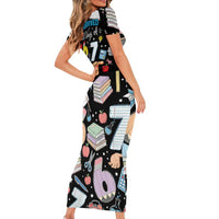 I Survived 100 Days of 67 Short Sleeve Bodycon Dress 100th Day of School Teachers Kids