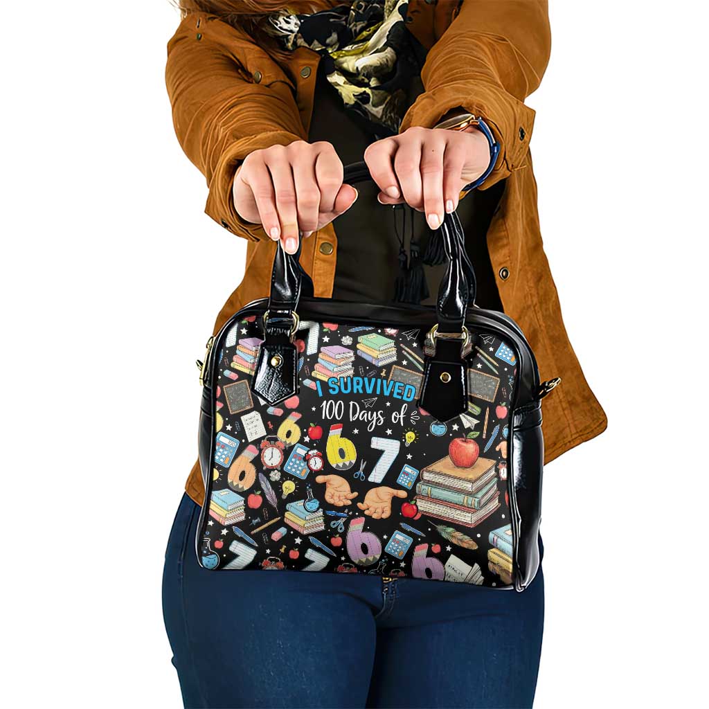 I Survived 100 Days of 67 Shoulder Handbag 100th Day of School Teachers Kids